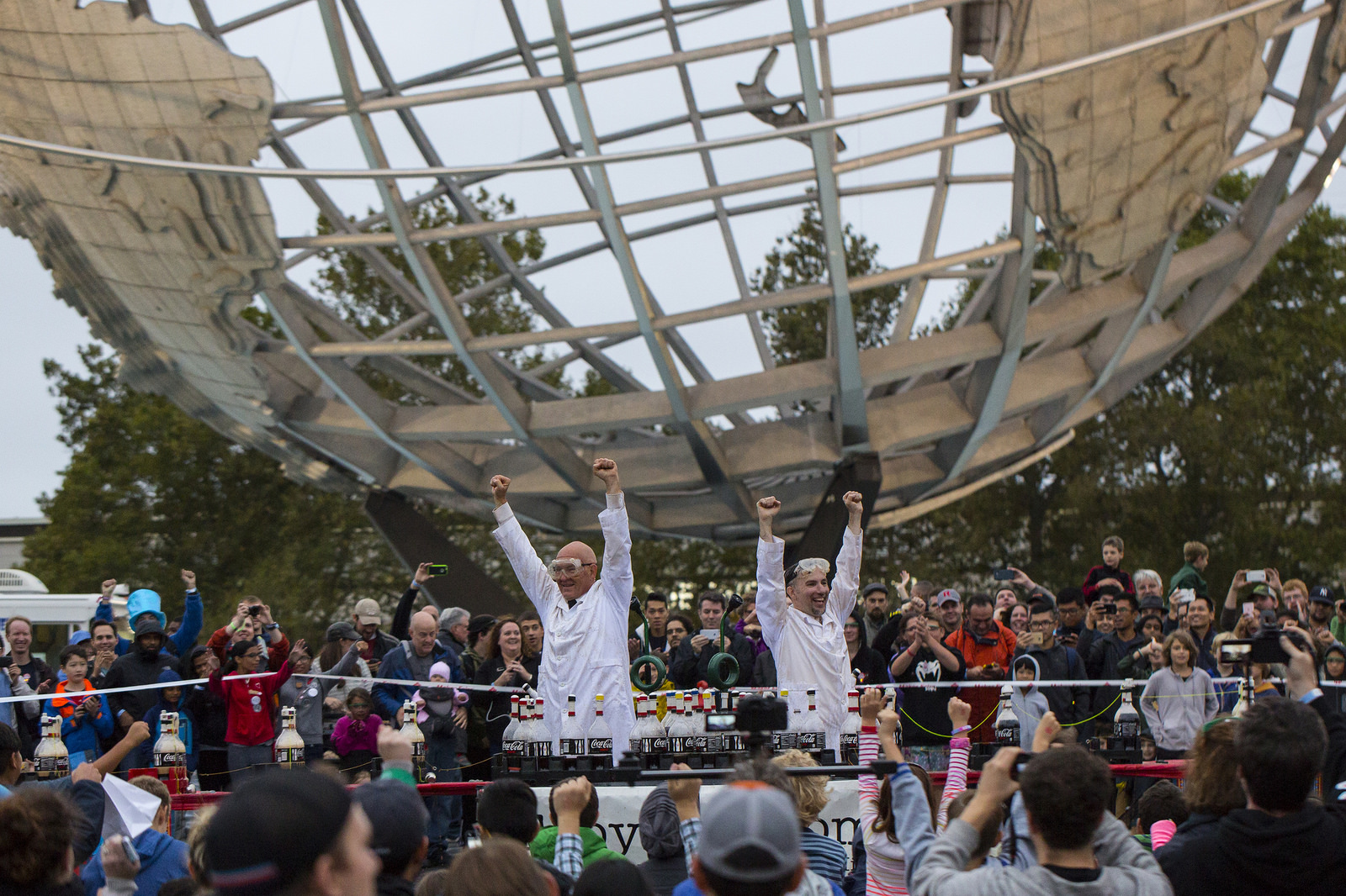 Coke and Mentos at the Unisphere. World Maker Faire 2016