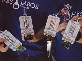 Brilliant Labs and custom badges at world maker faire new york