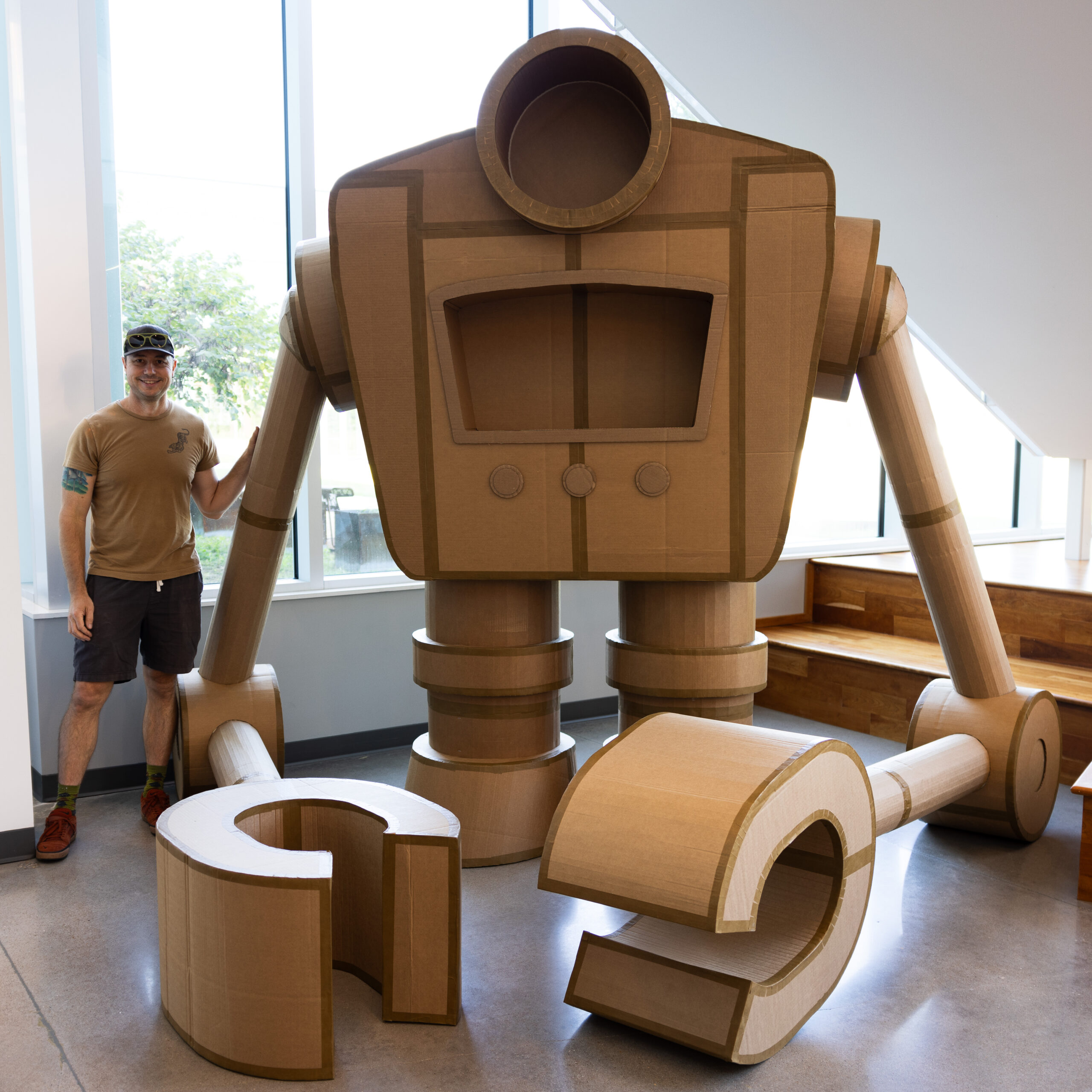 Maker Faire Building with Cardboard Maker Faire