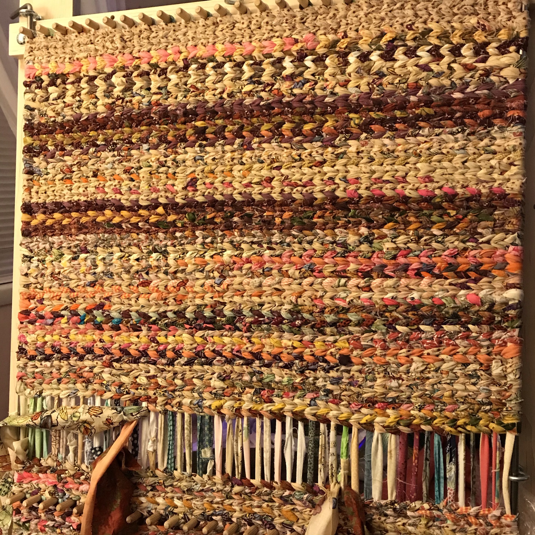 Maker Faire Twining Loom how to make a scrap fabric rug Maker Faire