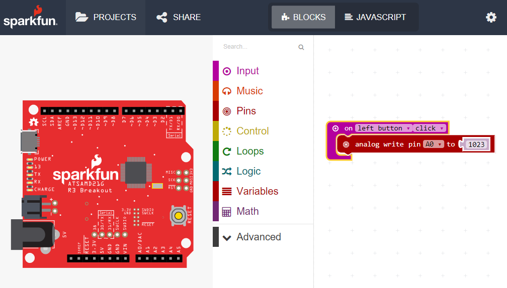Maker Faire | MakeCode for SparkFun Inventor's Kit