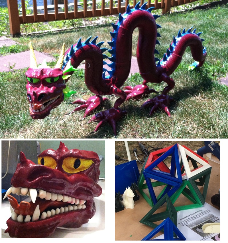 The Really HUGE Dragon & The Reconfigurable TetraHedra Sculpture Projects