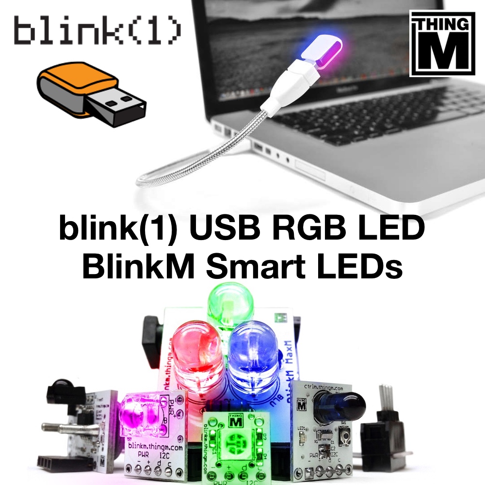 blink(1) USB light and BlinkM Smart LEDs