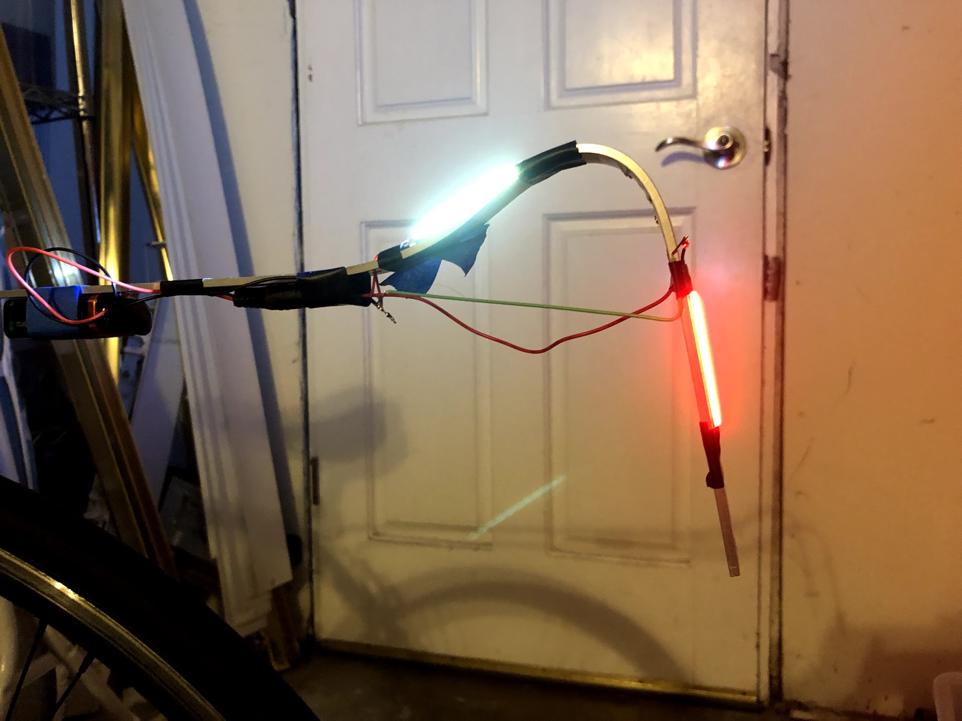 Maker Faire "Backwards" bike light 20X visibility for riders