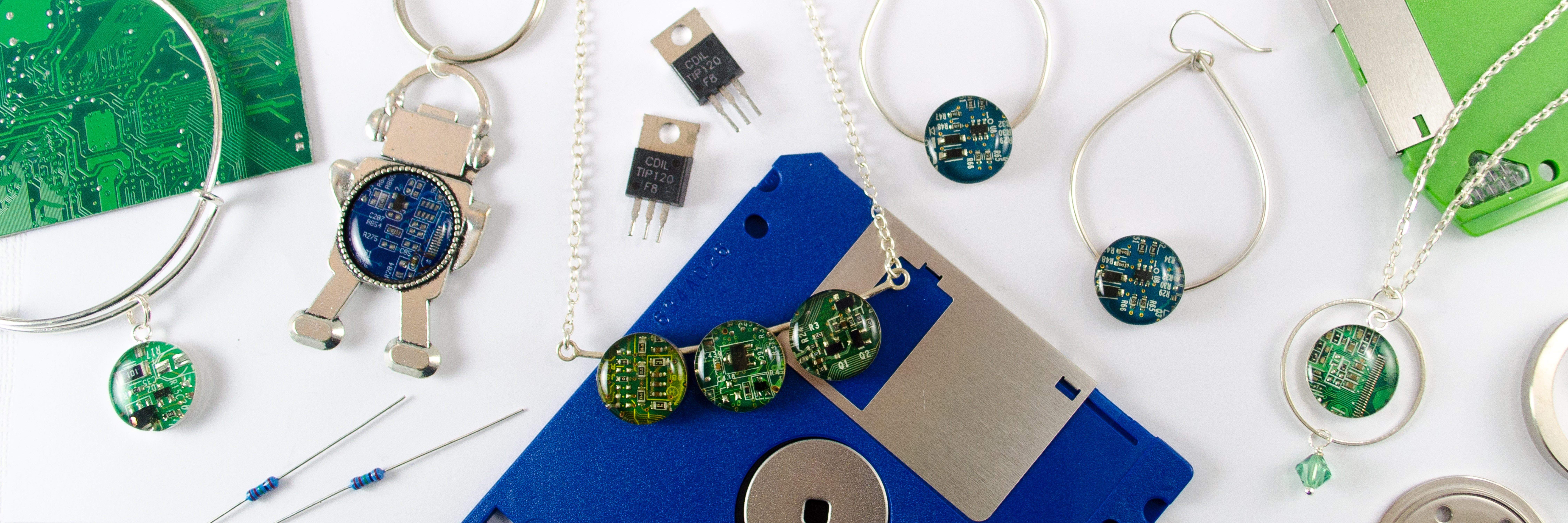 Electronic Waste Transformed into Wearable Art