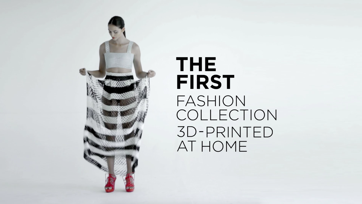 The First Fashion Collection 3D printed at Home