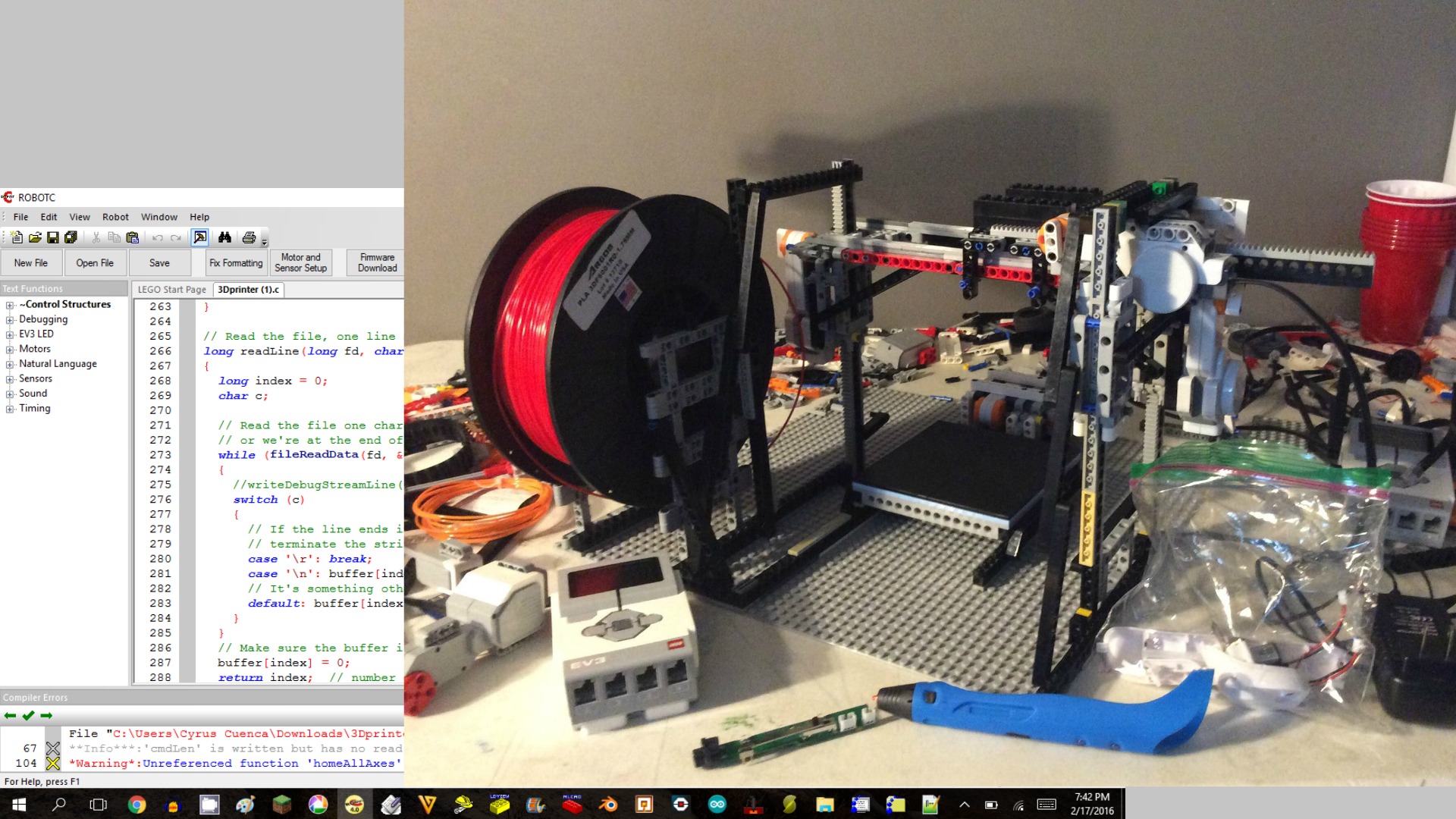 LEGO MINDSTORMS 3D printers