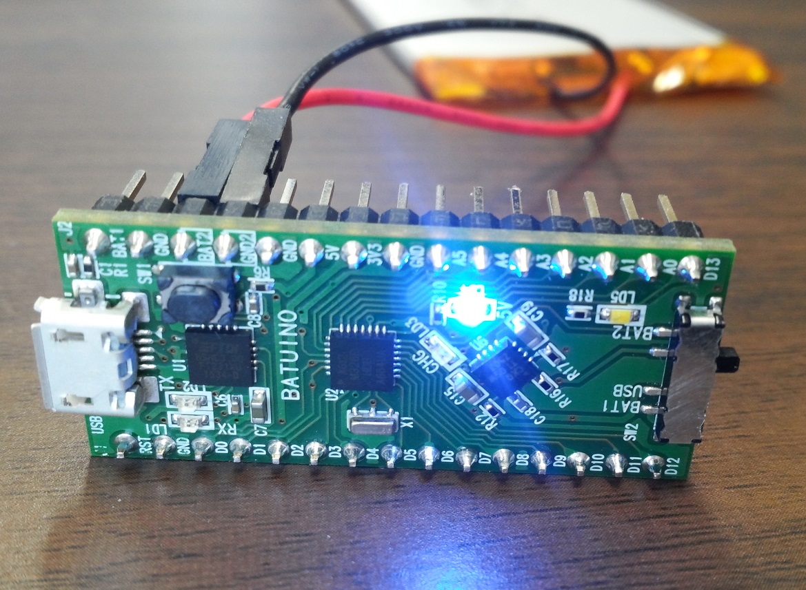Batuino: Battery-friendly Arduino compatible board